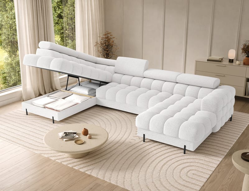Feraria 6-sits Bubblig Bäddsoffa med Divan och Schäslong förvaring Vänster - Royal 01 - Möbler - Soffa - Bäddsoffa