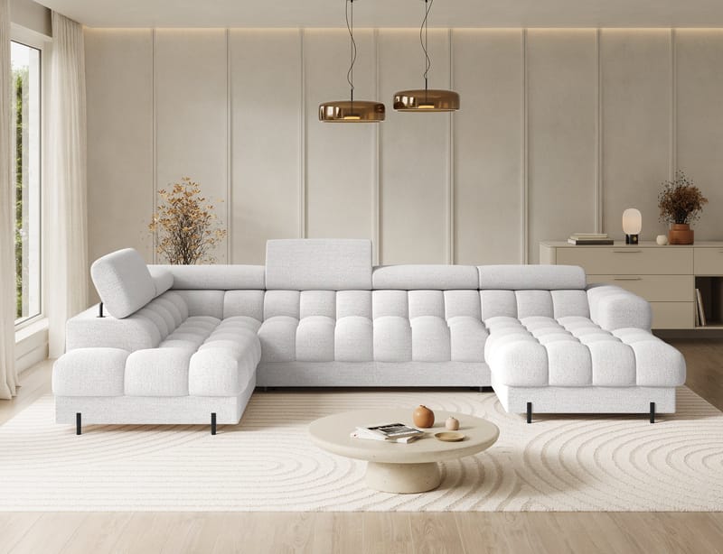 Feraria 6-sits Bubblig Bäddsoffa med Divan och Schäslong förvaring Vänster - Royal 01 - Möbler - Soffa - Bäddsoffa