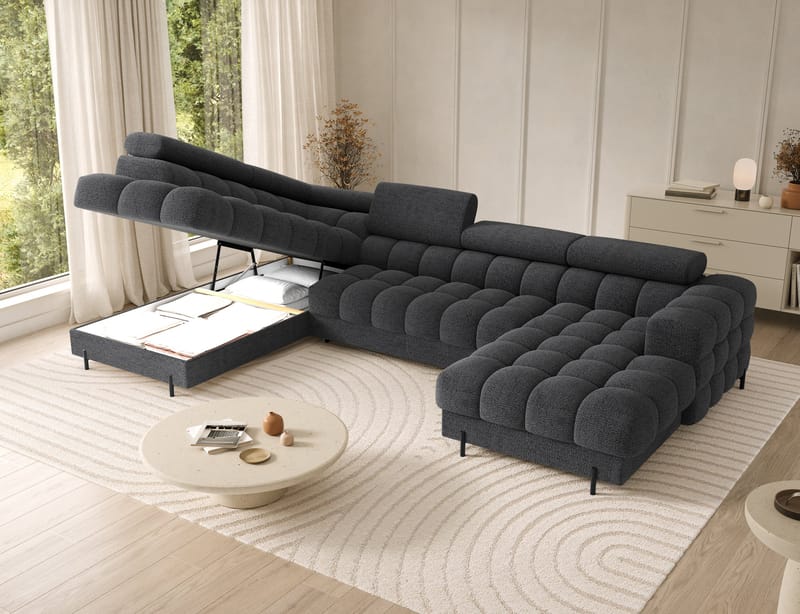 Feraria 6-sits Bubblig Bäddsoffa med Divan och Schäslong förvaring Vänster - Royal 05 - Möbler - Soffa - Bäddsoffa