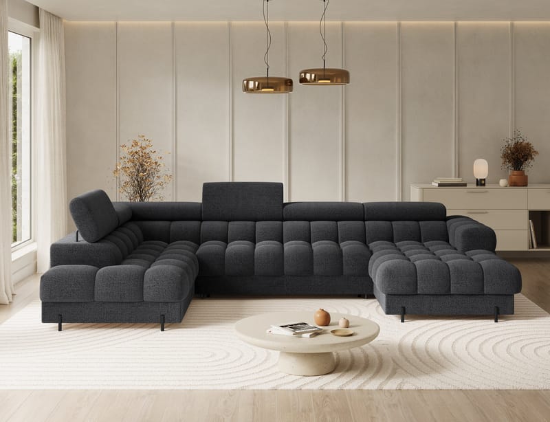 Feraria 6-sits Bubblig Bäddsoffa med Divan och Schäslong förvaring Vänster - Royal 05 - Möbler - Soffa - Bäddsoffa
