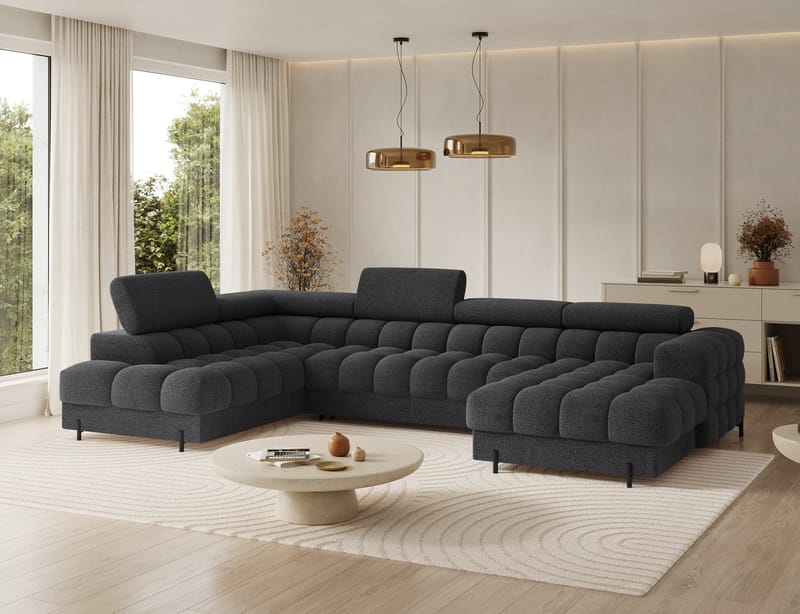 Feraria 6-sits Bubblig Bäddsoffa med Divan och Schäslong förvaring Vänster - Royal 05 - Möbler - Soffa - Bäddsoffa
