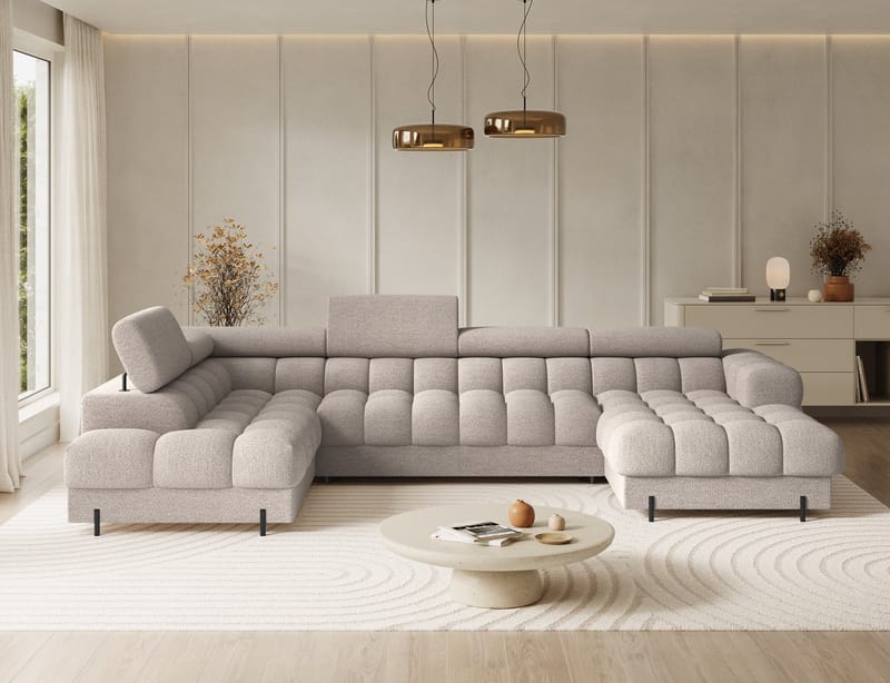 Feraria 6-sits Bubblig Bäddsoffa med Divan och Schäslong förvaring Vänster - Royal 18 - Möbler - Soffa - Bäddsoffa