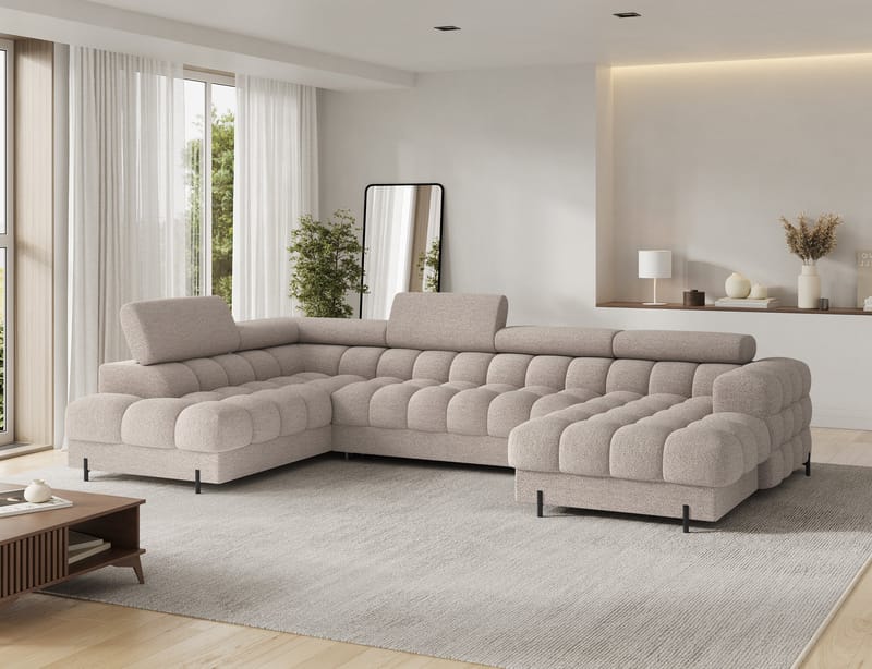 Feraria 6-sits Bubblig Bäddsoffa med Divan och Schäslong förvaring Vänster - Royal 18 - Möbler - Soffa - Bäddsoffa