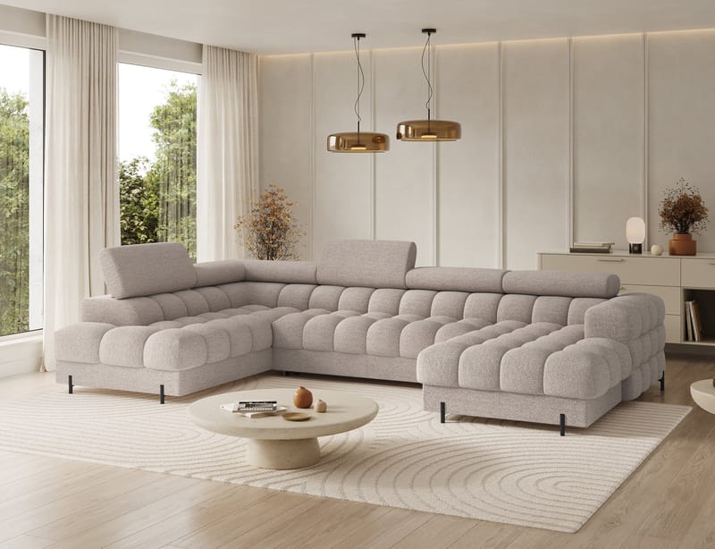 Feraria 6-sits Bubblig Bäddsoffa med Divan och Schäslong förvaring Vänster - Royal 18 - Möbler - Soffa - Bäddsoffa