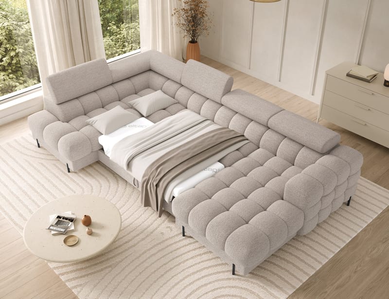 Feraria 6-sits Bubblig Bäddsoffa med Divan och Schäslong förvaring Vänster - Royal 18 - Möbler - Soffa - Bäddsoffa