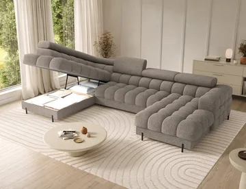 Feraria 6-sits Bubblig Bäddsoffa med Divan och Schäslong förvaring Vänster - Royal 20 - Möbler - Soffa - Bäddsoffa