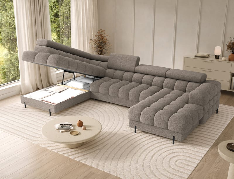 Feraria 6-sits Bubblig Bäddsoffa med Divan och Schäslong förvaring Vänster - Royal 20 - Möbler - Soffa - Bäddsoffa
