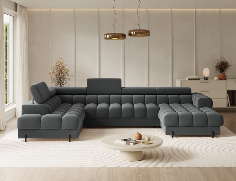 Feraria 6-sits Bubblig Bäddsoffa med Divan och Schäslong förvaring Vänster - Sola 06 - Möbler - Soffa - Bäddsoffa