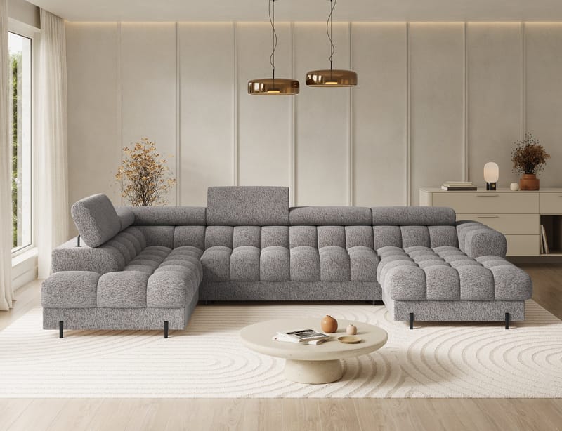 Feraria 6-sits Bubblig Bäddsoffa med Divan och Schäslong förvaring Vänster - Pellerito 20 - Möbler - Soffa - Bäddsoffa