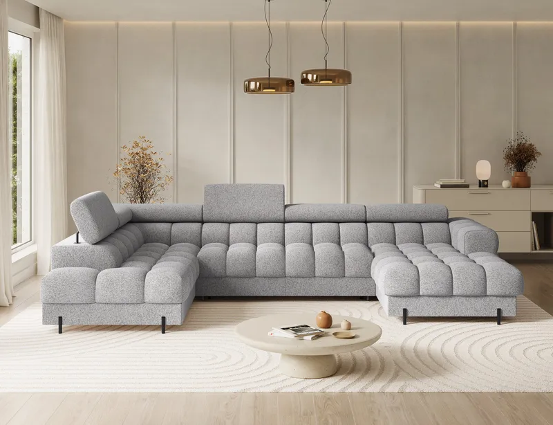 Feraria 6-sits Bubblig Bäddsoffa med Divan och Schäslong förvaring Vänster - Pellerito 03 - Möbler - Soffa - Bäddsoffa