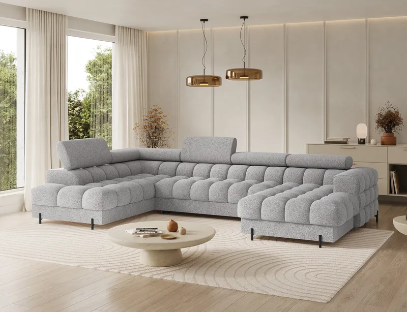 Feraria 6-sits Bubblig Bäddsoffa med Divan och Schäslong förvaring Vänster - Pellerito 03 - Möbler - Soffa - Bäddsoffa