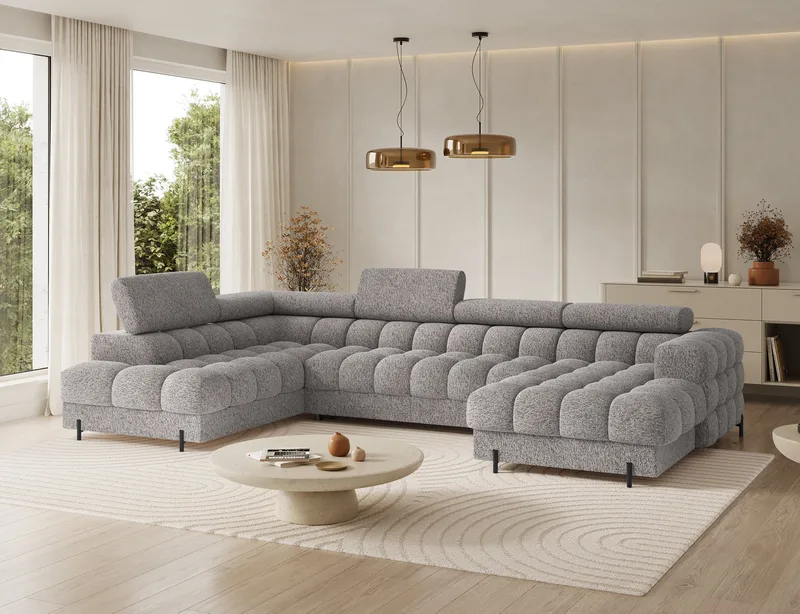 Feraria 6-sits Bubblig Bäddsoffa med Divan och Schäslong förvaring Vänster - Pellerito 20 - Möbler - Soffa - Bäddsoffa