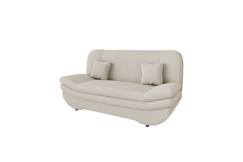 Figurelle 2-sits Rektangulär Bäddsoffa i Bouclé, Gräddvit
