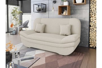 Figurelle 2-sits Rektangulär Bäddsoffa i Bouclé - Gräddvit - Möbler - Soffa - Bäddsoffa