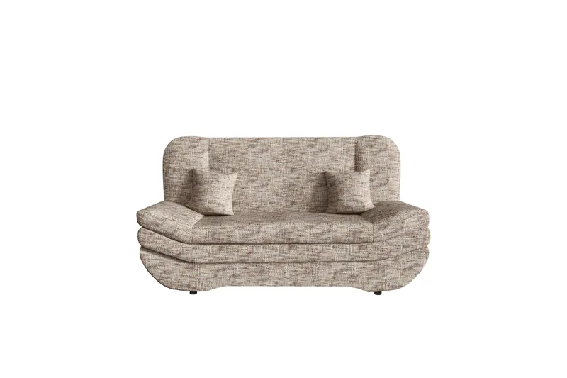 Figurelle 2-sits Rektangulär Bäddsoffa i Tyg, Flerfärgad|Beige
