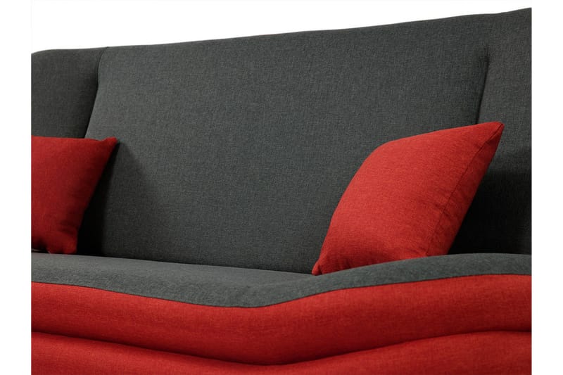 Figurelle 2-sits Rektangulär Bäddsoffa med Förvaring i Sammet - Grå|Svart - Möbler - Soffa - Bäddsoffa