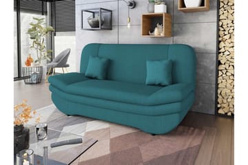 Figurelle 2-sits Rektangulär Bäddsoffa med Förvaring i Tyg - Blå - Möbler - Soffa - Bäddsoffa