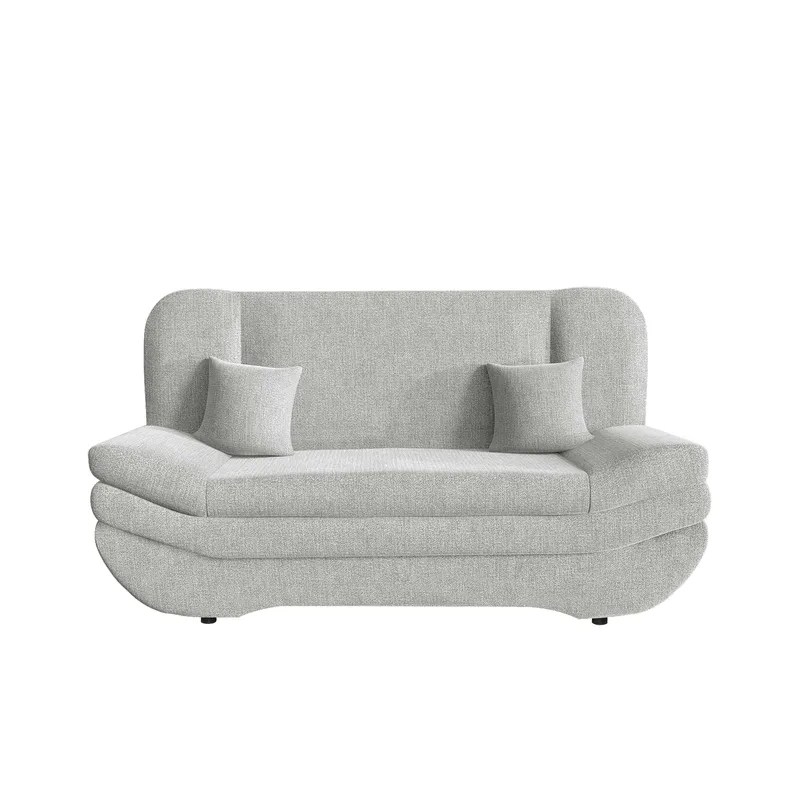 Figurelle 2-sits Rektangulär Bäddsoffa med Förvaring i Tyg, Grå