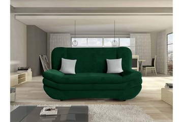Figurelle 3-sits Längsbäddad Bäddsoffa 130x190 cm med Förvaring i Sammet - Grön - Möbler - Soffa - Bäddsoffa