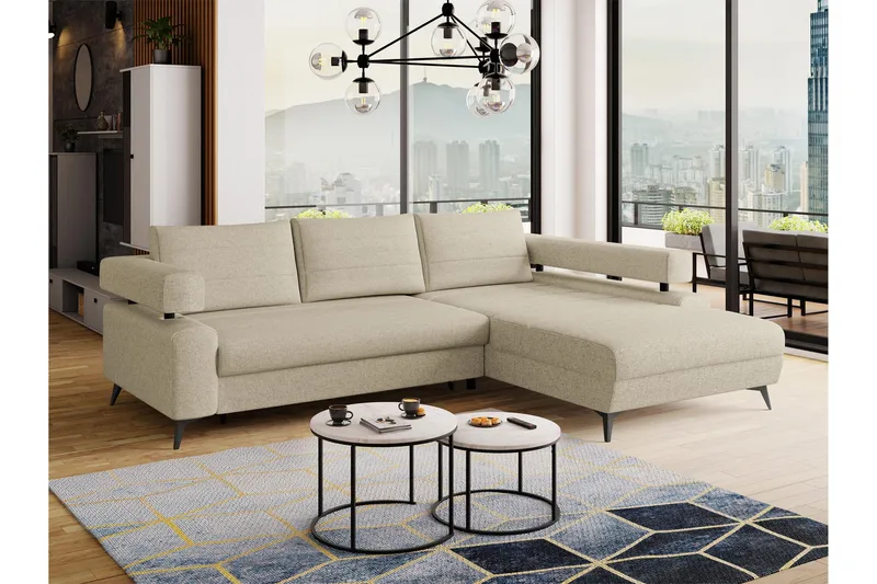 Fito Bäddsoffa med Divan 3-sits - Beige - Möbler - Soffa - Bäddsoffa