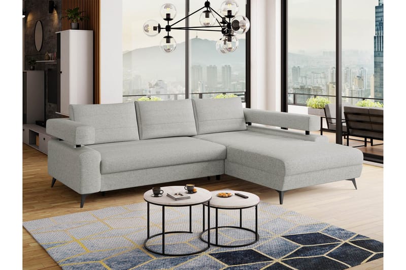 Fito Bäddsoffa med Divan 3-sits - Grå - Möbler - Soffa - Bäddsoffa