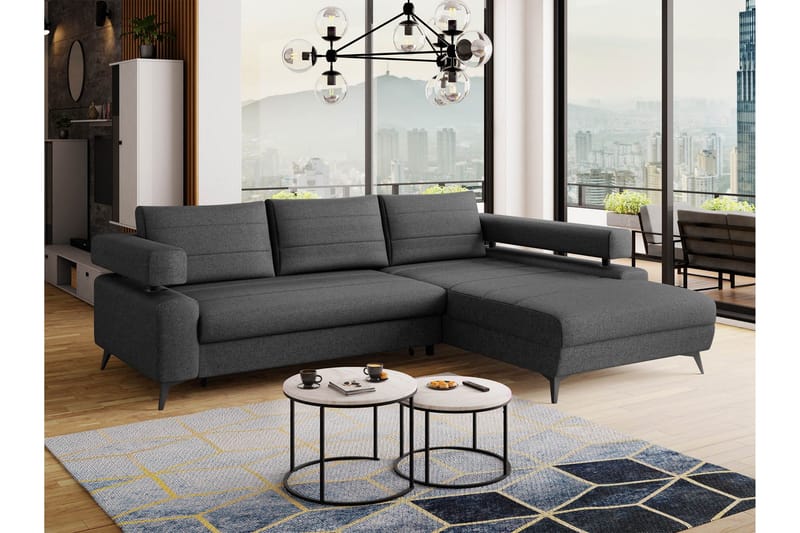 Fito Bäddsoffa med Divan 3-sits - Grå - Möbler - Soffa - Bäddsoffa