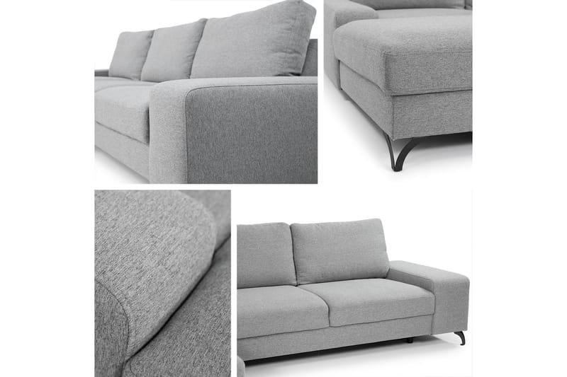 Flavio Divanbäddsoffa 300x94x91 cm - Grå - Bäddsoffa - Bäddsoffa divan