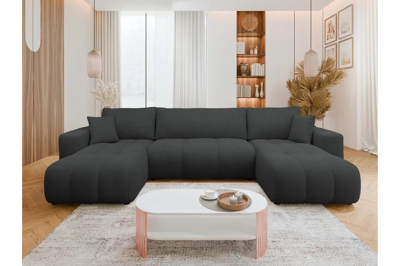 Flo Bäddsoffa Dubbeldivan 4-sits - Grå - Möbler - Soffa - Bäddsoffa