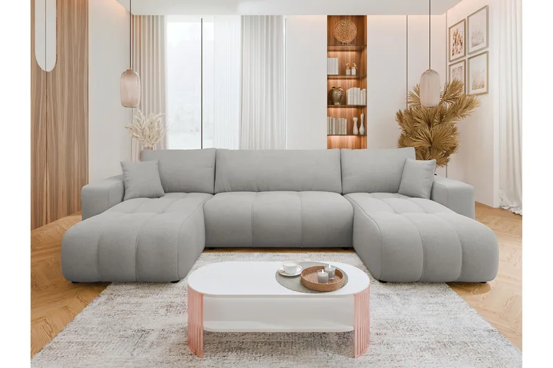 Flo Bäddsoffa Dubbeldivan 4-sits - Grå - Möbler - Soffa - Bäddsoffa