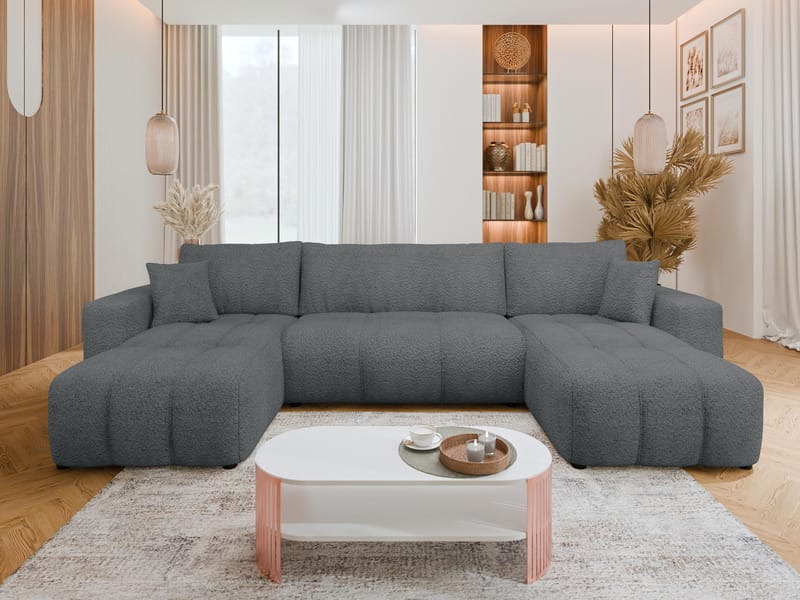 Flo Bäddsoffa Dubbeldivan 4-sits - Grå - Möbler - Soffa - Bäddsoffa