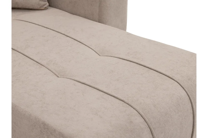 Flo Bäddsoffa Dubbeldivan 4-sits i Plysch - Beige - Möbler - Soffa - Bäddsoffa