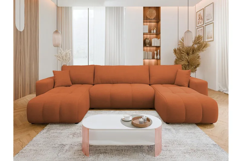 Flo Bäddsoffa Dubbeldivan 4-sits - Orange - Möbler - Soffa - Bäddsoffa