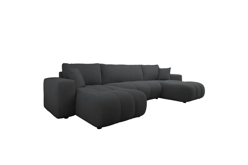 Flo Bäddsoffa Dubbeldivan 4-sits, Svart