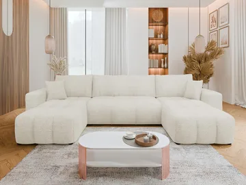 Flo Bäddsoffa Dubbeldivan 4-sits - Vit - Möbler - Soffa - Bäddsoffa