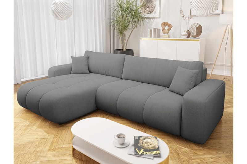 Flo Bäddsoffa med Divan 3-sits - Grå - Möbler - Soffa - Bäddsoffa