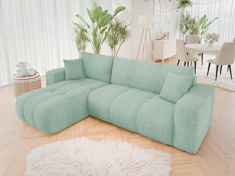 Flo Bäddsoffa med Divan 3-sits - Grön - Möbler - Soffa - Bäddsoffa