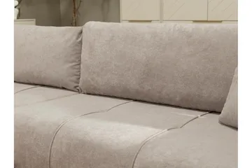 Flo Bäddsoffa med Divan 3-sits i Plysch - Gul - Möbler - Soffa - Bäddsoffa