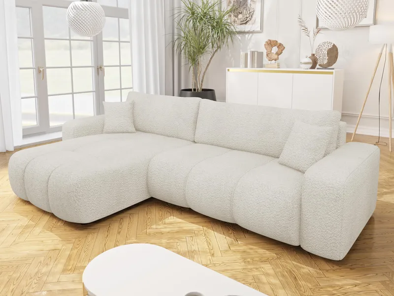 Flo Bäddsoffa med Divan 3-sits - Krämvit - Möbler - Soffa - Bäddsoffa
