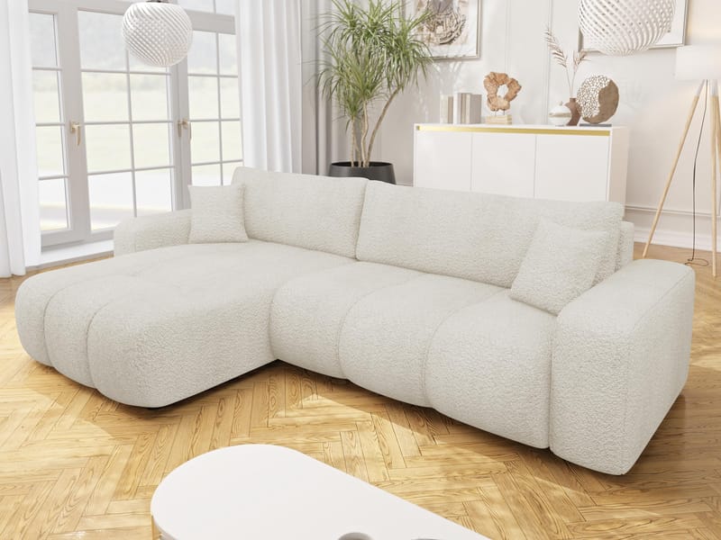 Flo Bäddsoffa med Divan 3-sits - Krämvit - Möbler - Soffa - Bäddsoffa