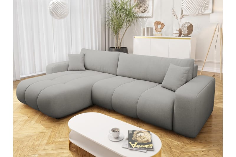 Flo Bäddsoffa med Divan 3-sits - Ljusgrå - Möbler - Soffa - Bäddsoffa
