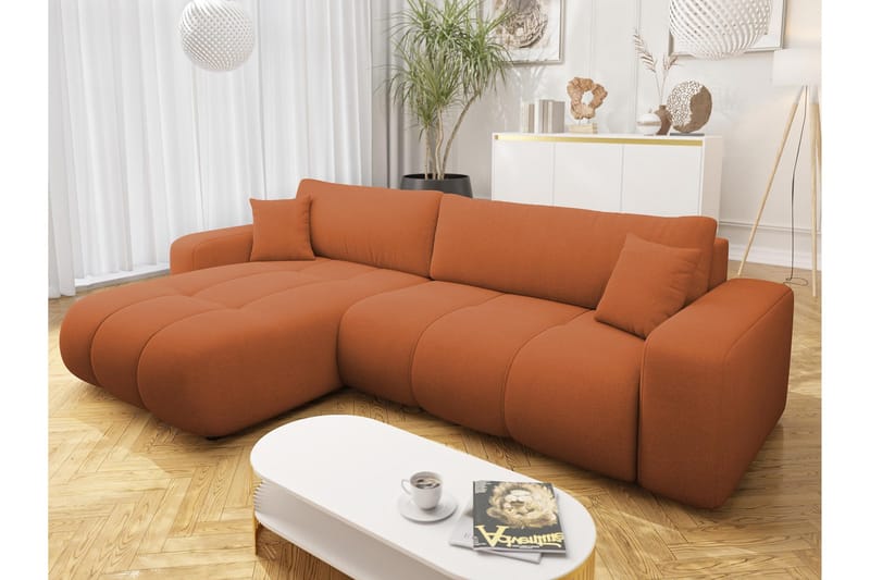 Flo Bäddsoffa med Divan 3-sits - Orange - Möbler - Soffa - Bäddsoffa
