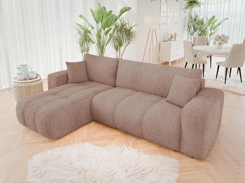 Flo Bäddsoffa med Divan 3-sits - Rosa - Möbler - Soffa - Bäddsoffa