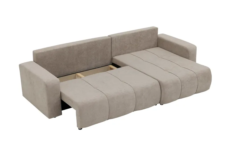 Flo Bäddsoffa med Divan 3-sits - Svart - Möbler - Soffa - Bäddsoffa