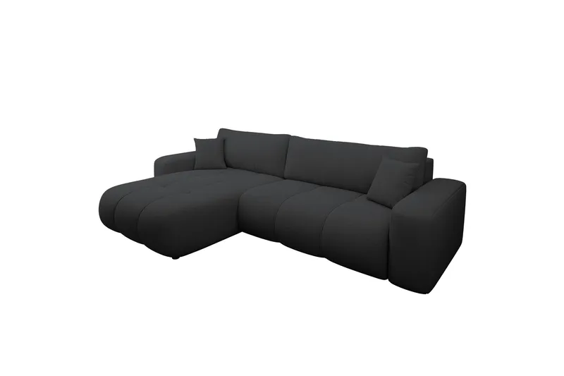 Flo Bäddsoffa med Divan 3-sits, Svart