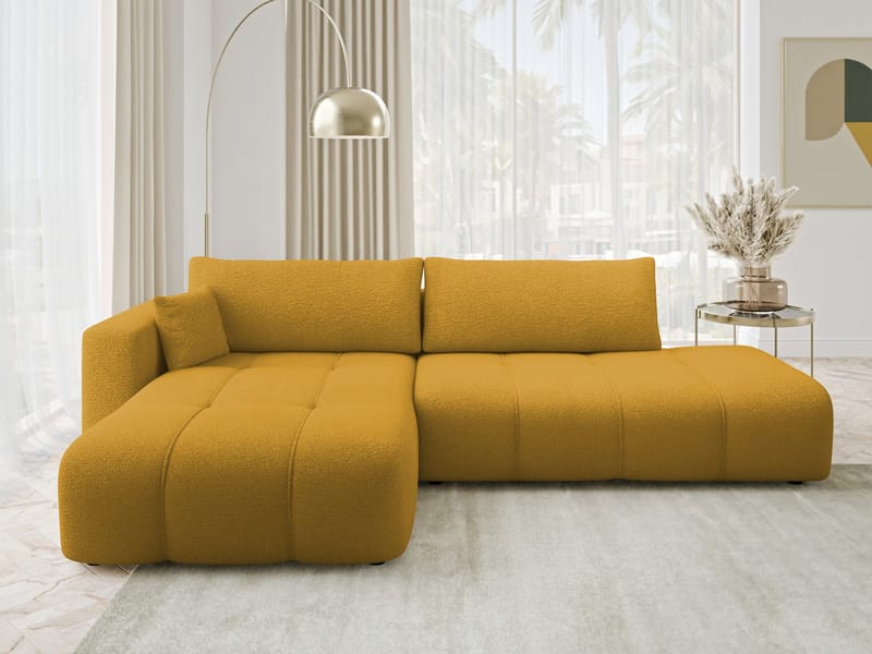 Flo Bäddsoffa med Divan 4-sits - Gul - Möbler - Soffa - Bäddsoffa