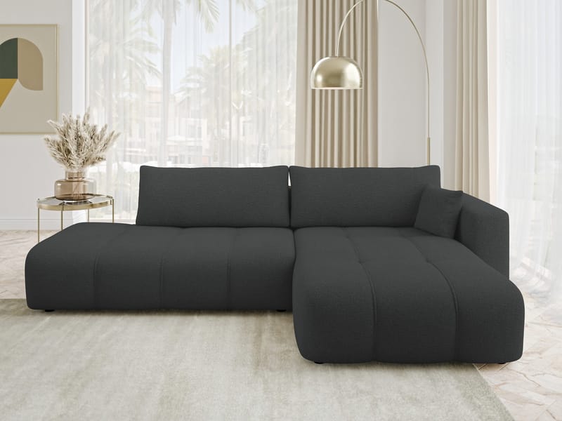 Flo Bäddsoffa med Divan 4-sits - Svart - Möbler - Soffa - Bäddsoffa