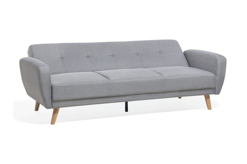 Florli 3-sits Fällbar Rektangulär Längsbäddad Bäddsoffa 104x190 cm i Tyg - Grå - Möbler - Soffa - Bäddsoffa