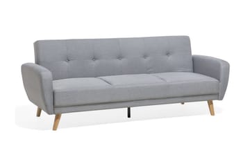 Florli 3-sits Fällbar Rektangulär Längsbäddad Bäddsoffa 104x190 cm i Tyg - Grå - Möbler - Soffa - Bäddsoffa