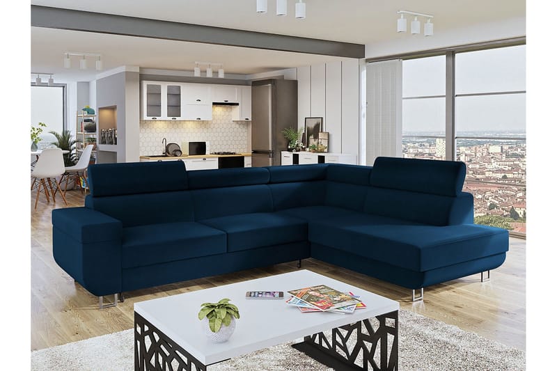 Fonti 3-sits Bäddsoffa Universal - Blå - Möbler - Soffa - Bäddsoffa