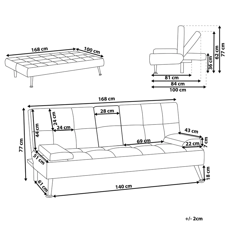 3-sits soffa Roxen - Ljusgrå - Möbler - Soffa - Bäddsoffa - Bäddsoffa 3 sits